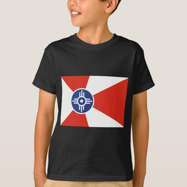 Camiseta Wichita Kansas ICT Flag (Frente)