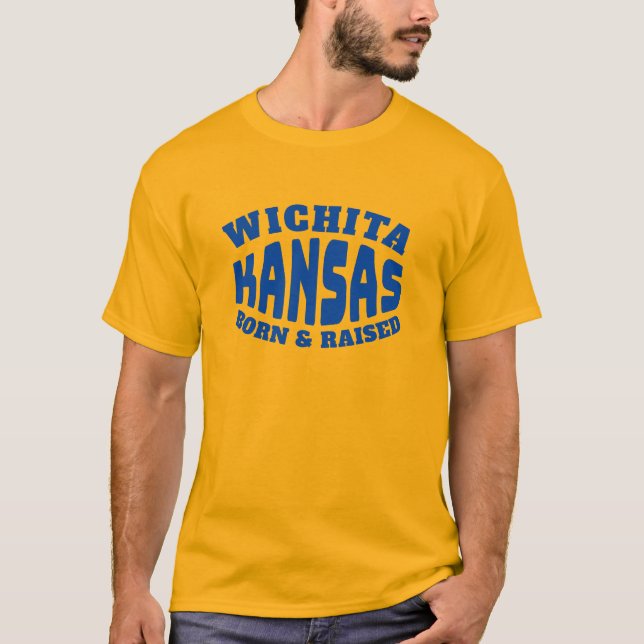Camiseta Wichita Kansas Nascer e T-Shirt Aumentado (Frente)