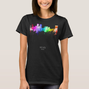 Camiseta Wichita Kansas Skyline Skyscrapers