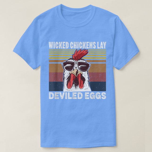 Camiseta Wicked Chickens Lay Deviled Eggs Costume Halloween (Frente do Design)