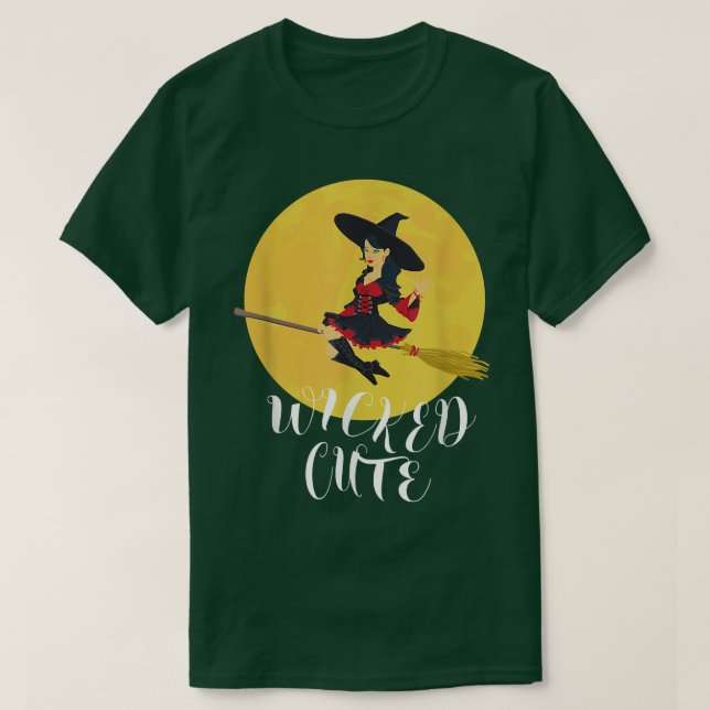 Camiseta Wicked Cute Witch  (Frente do Design)