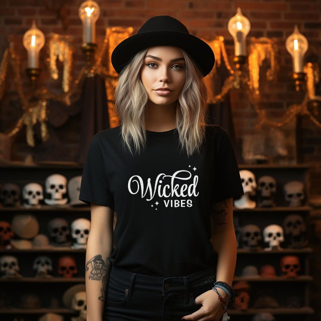 Camiseta Wicked Vibes Halloween (Criador carregado)