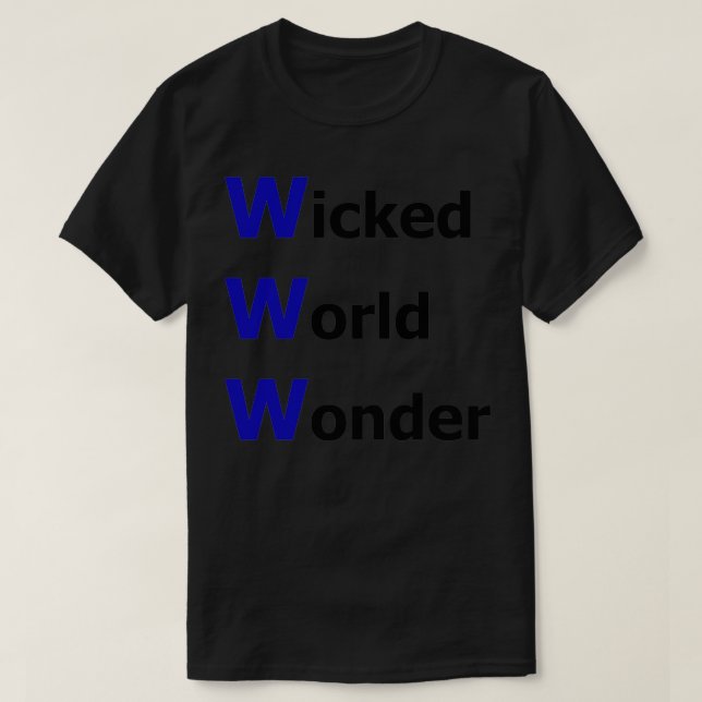 Camiseta Wicked World WWW é 666 Internet Online Pre (Frente do Design)