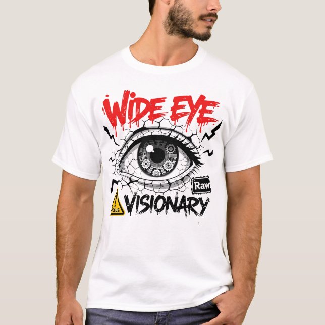 Camiseta Wide Eye Visionary Raw Streetwear Graphic (Frente)
