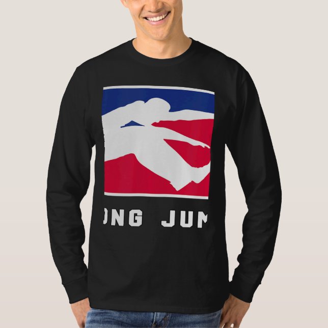 Camiseta Wide jump athletics sport long spring training (Frente)