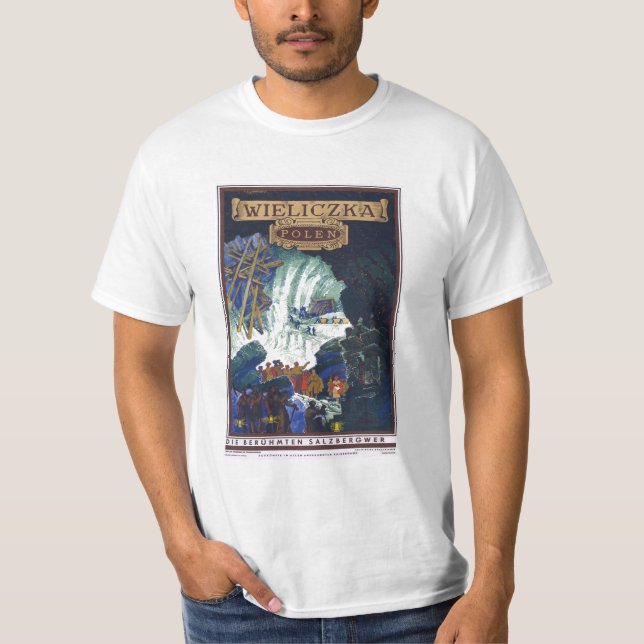 Camiseta Wieliczka Polen/arte da mina de sal viagem do (Frente)