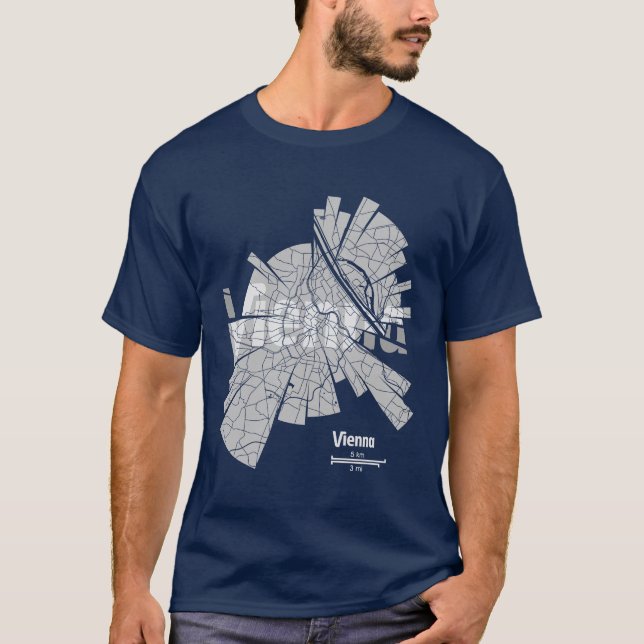 Camiseta Wien Map T-Shirt (Frente)