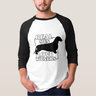 Camiseta Wieners reais do AMOR dos homens