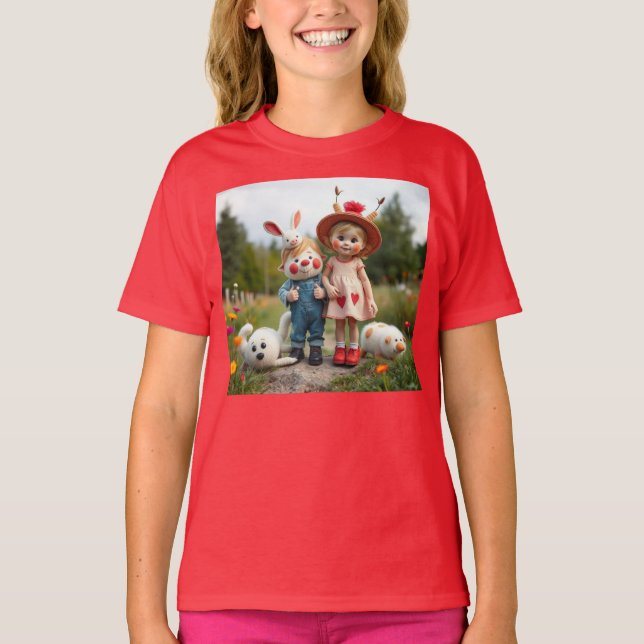 Camiseta „Wiesenfreunde – Abenteuer im Blumengarten“ (Frente)