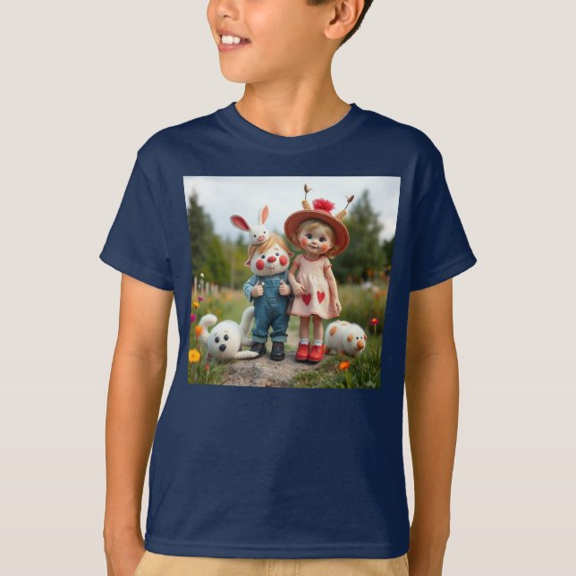 Camiseta „Wiesenfreunde – Abenteuer im Blumengarten“ (Frente)