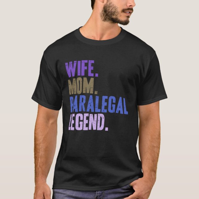 Camiseta Wife Mom Paralegal Paralegal Mother (Frente)