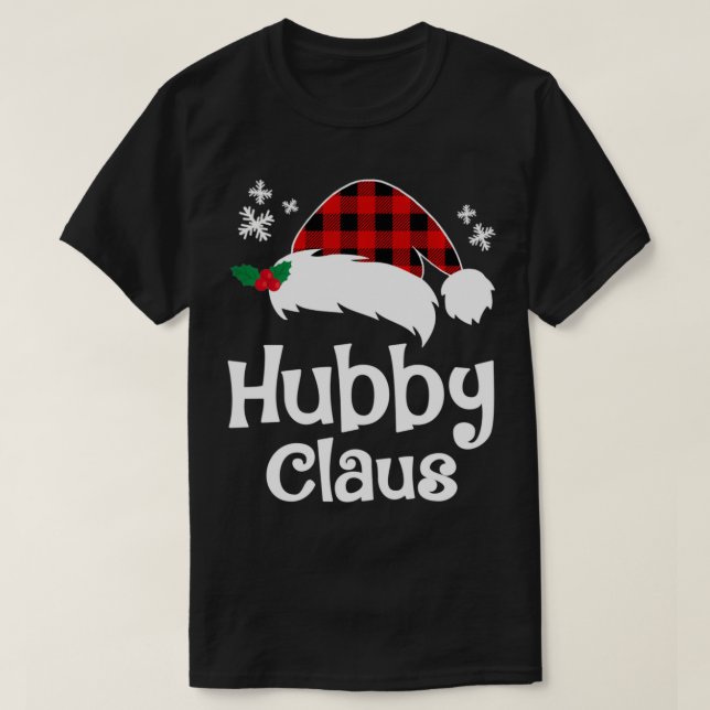 Camiseta Wifey Claus & Hubby Claus Casamento de Natal (Frente do Design)