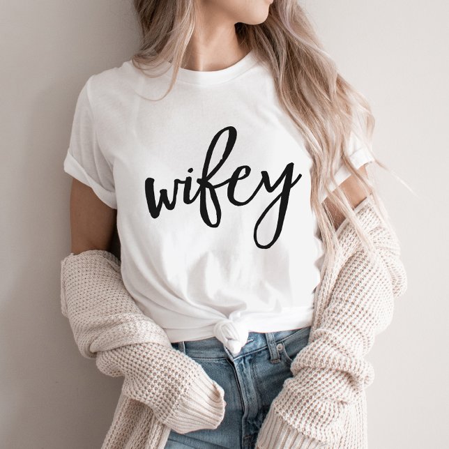Camiseta Wifey e Hubby Honeymoon (Criador carregado)
