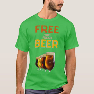 Camiseta wifi grátis e cerveja fresca