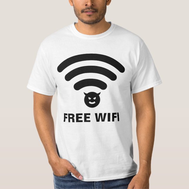 Camiseta Wifi Gratuito Perigoso (Frente)