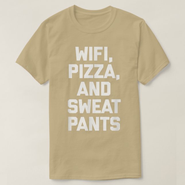 Camiseta Wifi, Pizza e Sweatpants Engraçado Dizendo Coo Sar (Frente do Design)