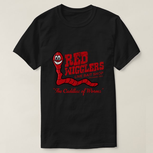 Camiseta Wigglers vermelhos do WKRP em Cincinnati aflitos (Frente do Design)