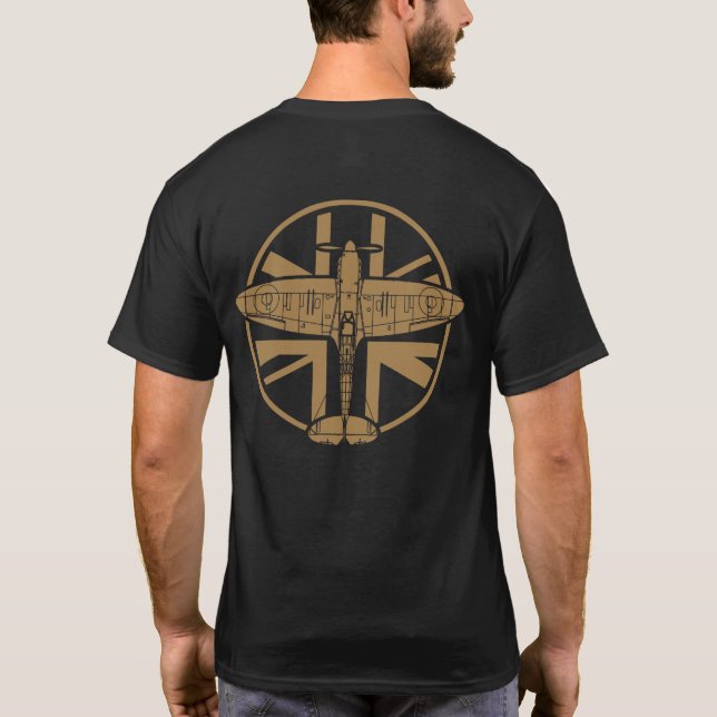 Camiseta WII Spitfire RAF 021 Centro-pedra (Verso)