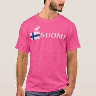 Camiseta Wikstroem Finlândia Moose Flag Suomi usou visual