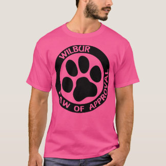 Camiseta Wilbur Paw da Aprovação de preto