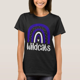 Camiseta Wilcats School Sports Fan Team Spirit Rainbow