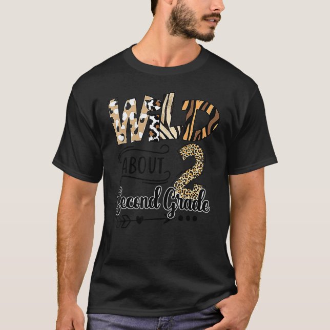 Camiseta Wild about 2nd Second Grade (Frente)