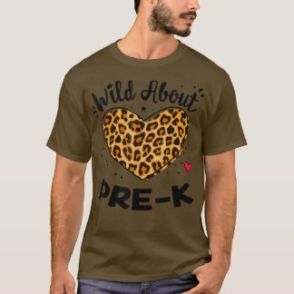 Camiseta Wild About PRE-K Early Childhood Leopard Squad PRE