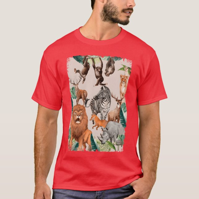 Camiseta Wild Animals Boys Girls friend (Frente)