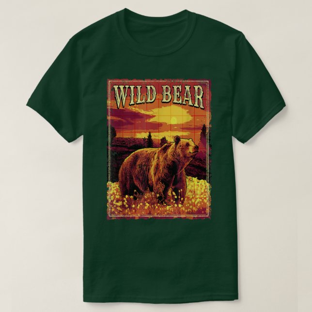 Camiseta Wild bear in nature  (Frente do Design)
