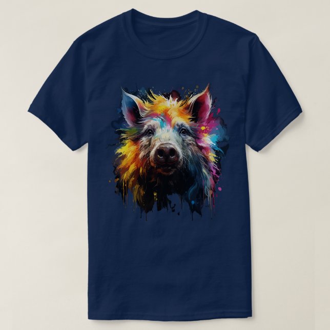 Camiseta Wild Boar Rainbow (Frente do Design)