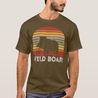 Camiseta Wild Boar Retro Vintage Wild Hog Hunting Wild Boar