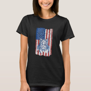 Camiseta Wild Boar Usa Bandeira Caçando Caçadores de Nave S
