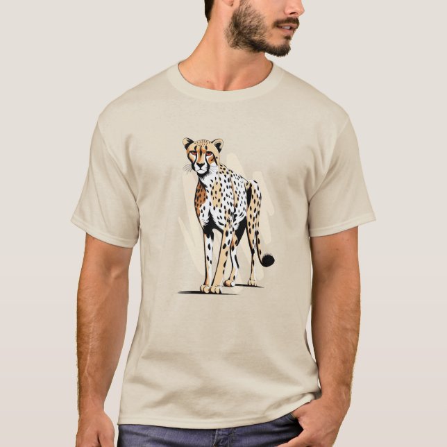 Camiseta Wild Cheetah Design Design (Frente)