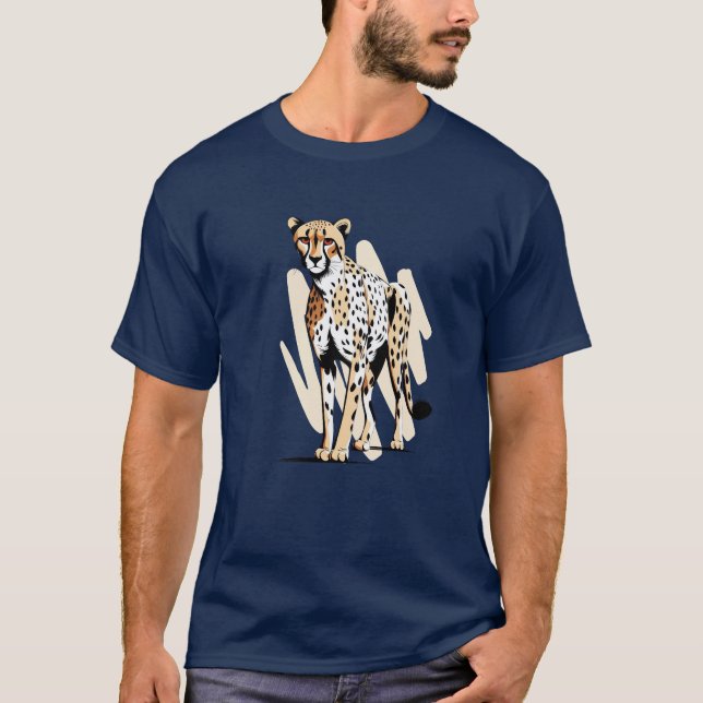 Camiseta Wild Cheetah Design Design (Frente)