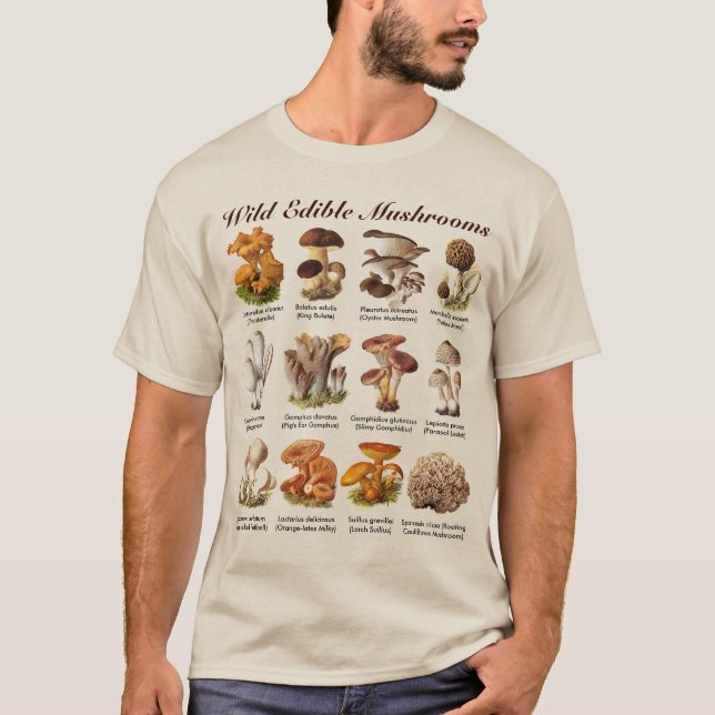 Camiseta Wild Edible Mushrooms T-Shirt (Frente)