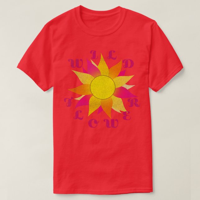 Camiseta Wild Flower Hippie Bohemian Boho (Frente do Design)