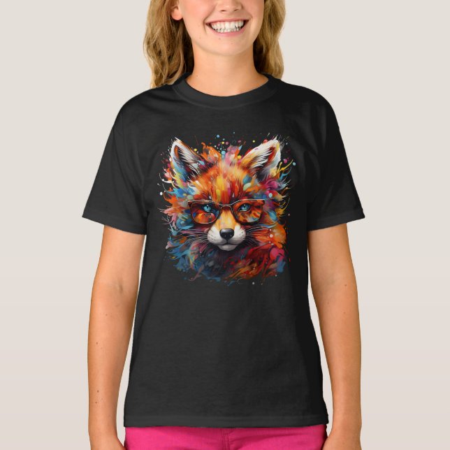 Camiseta Wild Free Abstrato Pop Fox (Frente)