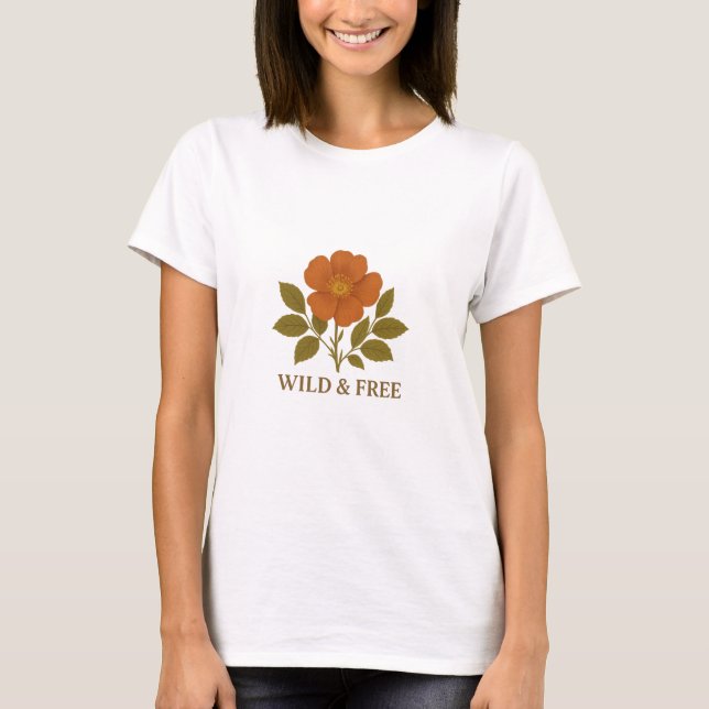 Camiseta Wild & Free Wildrose Floral T-Shirt for Women (Frente)