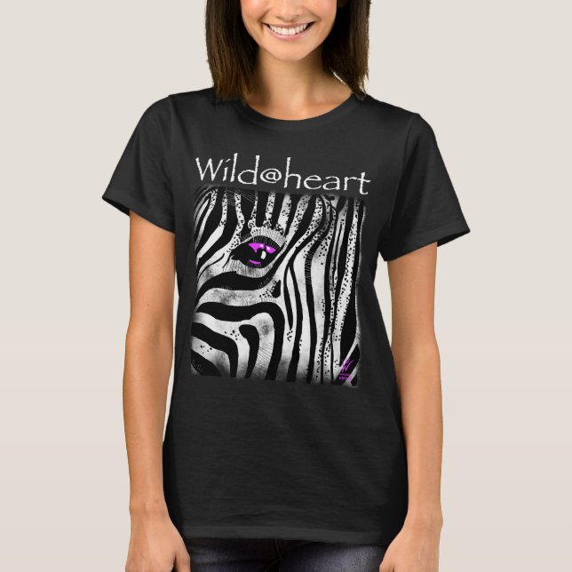 Camiseta Wild@heart animais zebra (Frente)