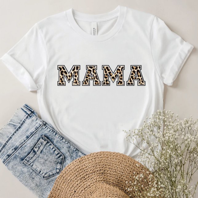 Camiseta WILD Mama Leopard Print (Criador carregado)