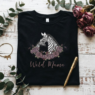 Camiseta Wild Mama Zebra Mommy