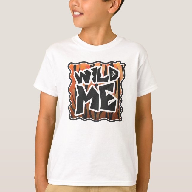 Camiseta Wild Me Tiger Quente Laranja e Impressão Preto (Frente)