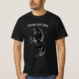 Camiseta Wild Mustang Horse T-Shirt com Texto Personalizado