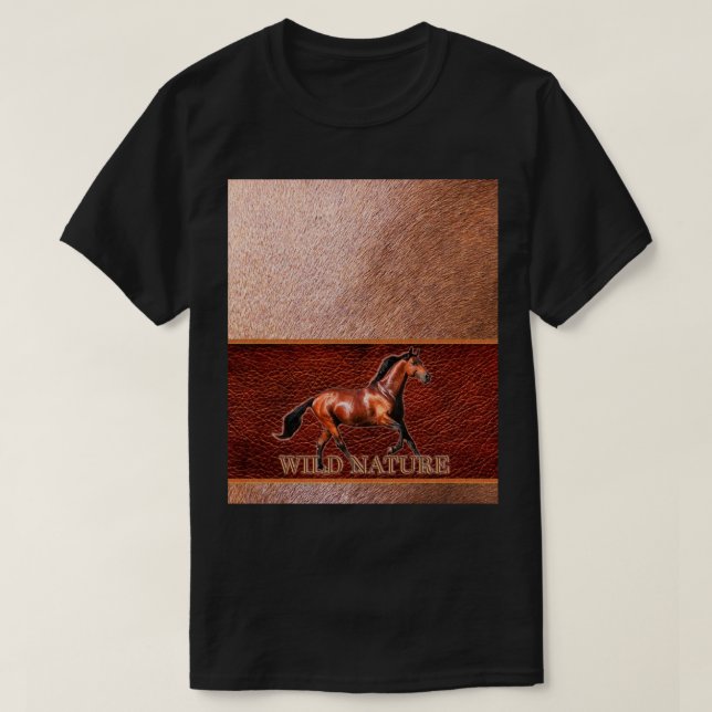 Camiseta WILD NATURE - coleção HORSE design (Frente do Design)