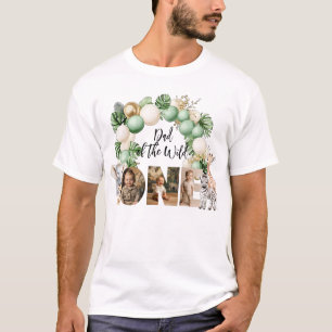 Camiseta Wild One Birthday Safari Pai de Foto Animal
