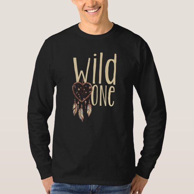 Camiseta Wild One Dream Catcher Native American (Frente)