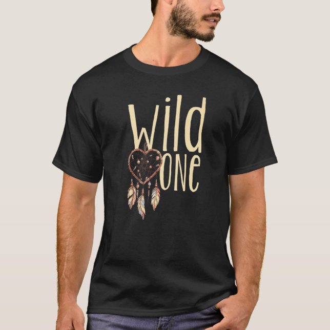Camiseta Wild One Dream Catcher Native American (Frente)