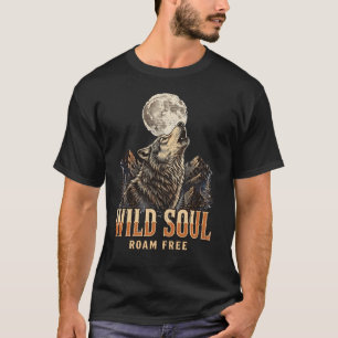 Camiseta Wild Soul Wolf – Lobo Uivando na Montanha