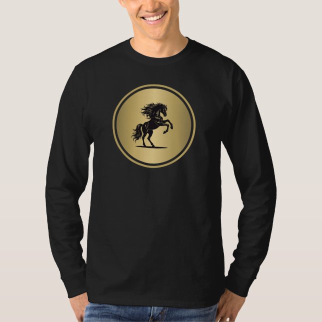 Camiseta Wild Spirit Golden Bucking Horse T-Shirt (Frente)