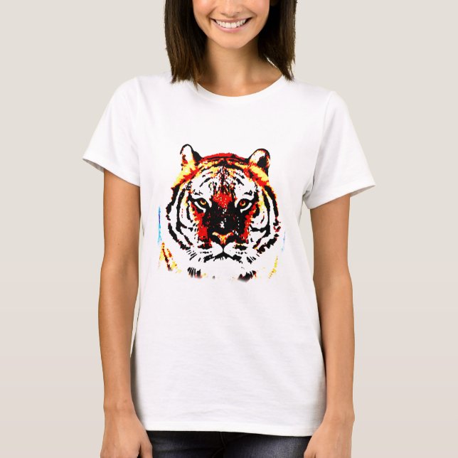 Camiseta Wild Tiger Pop Art (Frente)